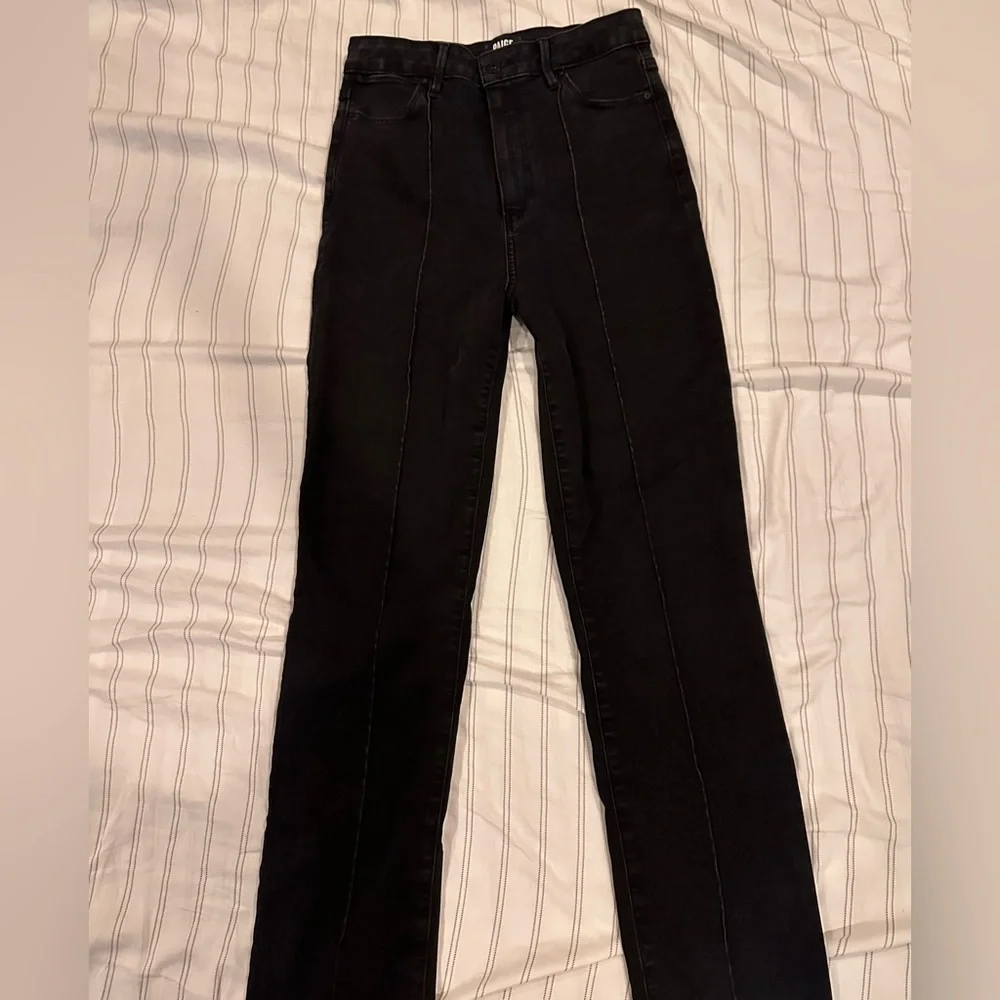 Paige Cindy Pintuck Ultra High Waisted Straight Leg Jeans - Picture 3 of 5